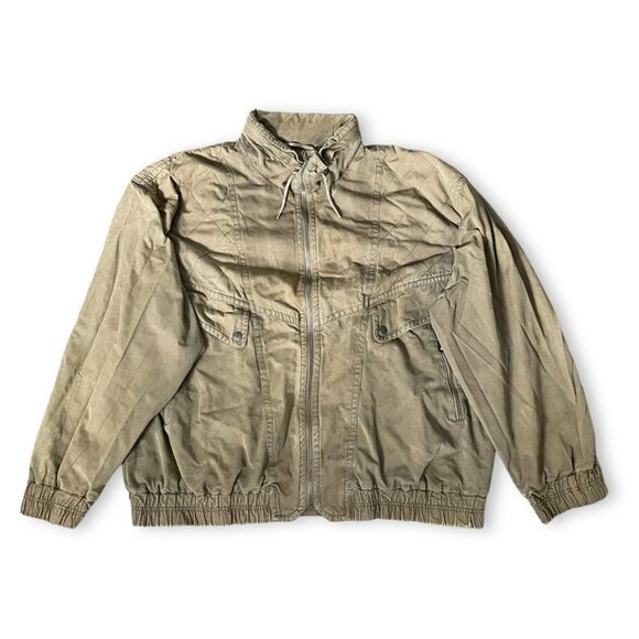 Members Only Bomber Jacket Men Sz 3X Brown Collar Lined Utility Aviator Vintage - Picture 1 of 16